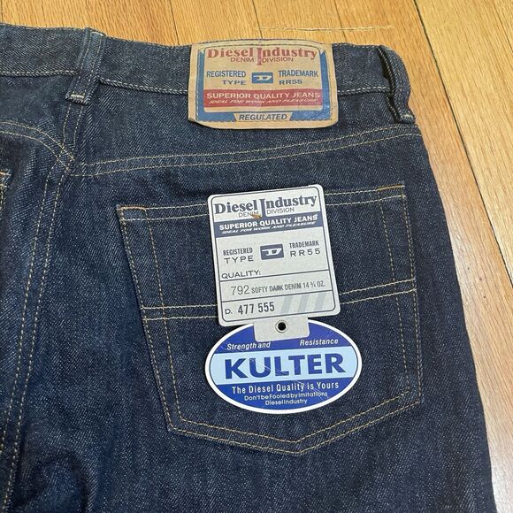 Vintage Diesel Y2K Jeans Straight Kutler Mens Size 32 x 32 NEW RUN SMALL READ